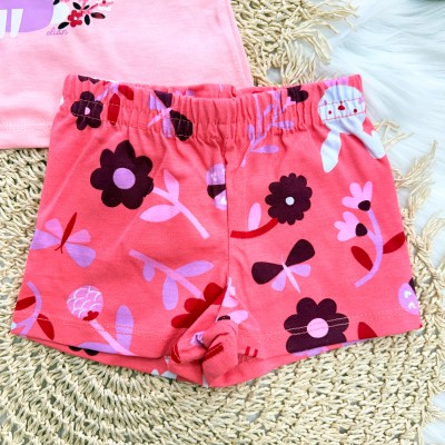 Conj. Blusa Coelhinha Be Kind e Short - Rose e Rosa